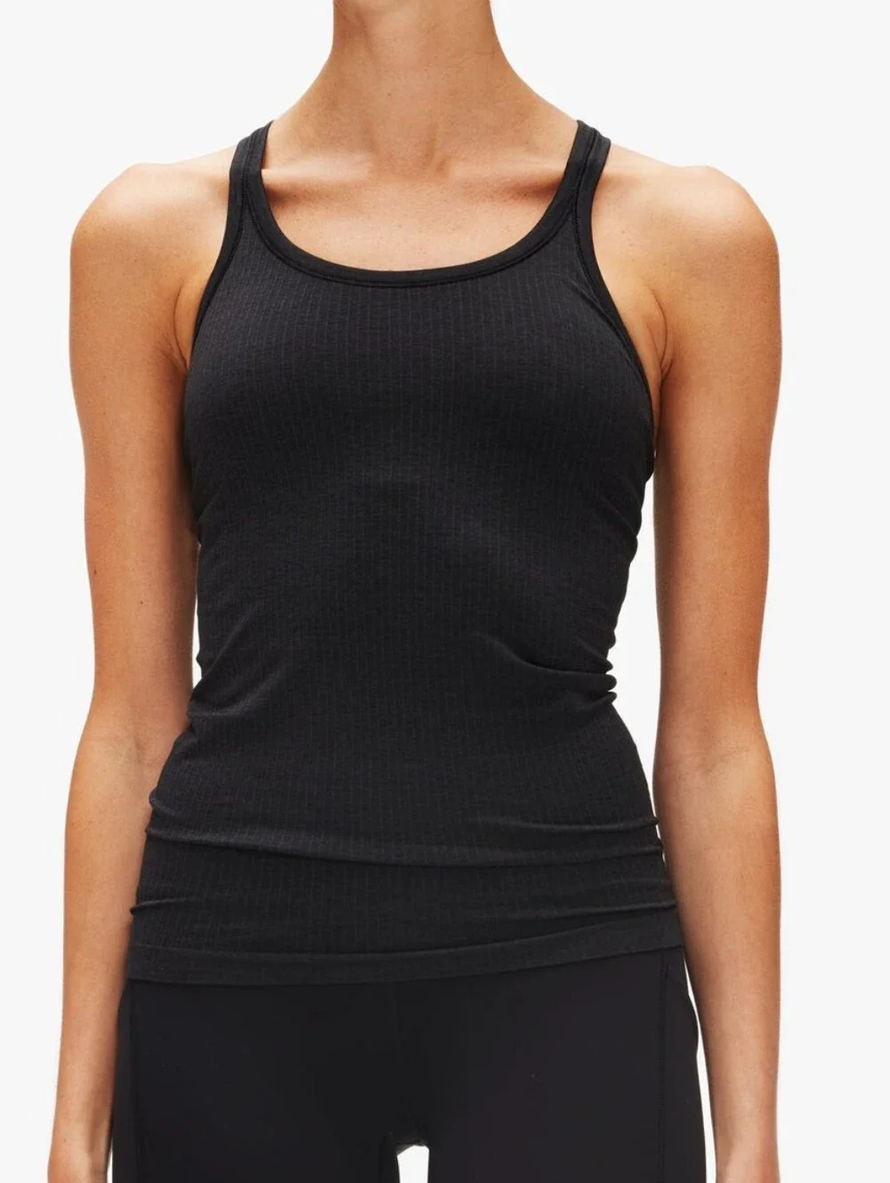 Lululemon Athletica Black Ribbed Tank Top Size 6